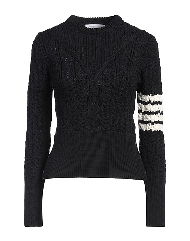 THOM BROWNE Jumper Midnight blue 100% Wool