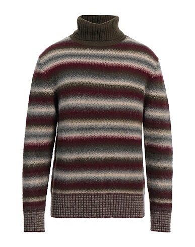 PIACENZA CASHMERE 1733 Polo neck Dark green 100% Virgin Wool