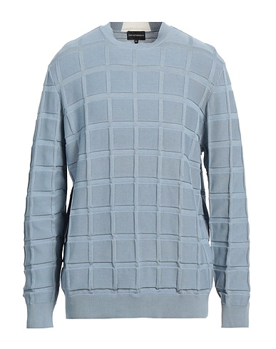 EMPORIO ARMANI Jumper Light blue 100% Cotton