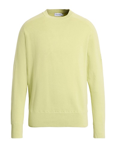 CALVIN KLEIN Jumper Light green 78% Cotton, 22% Polyamide