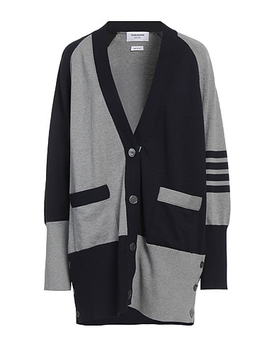 THOM BROWNE Cardigan Blue 100% Cotton