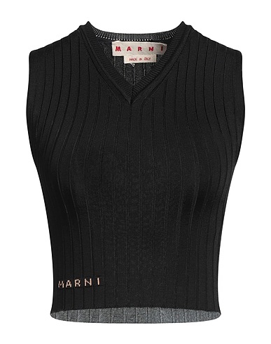 MARNI ニットベスト ブラック レーヨン 92% / ナイロン 7% / ポリウレタン 1%