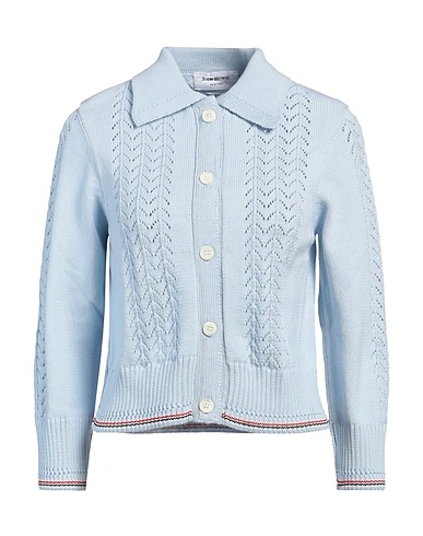 THOM BROWNE Cardigan Sky blue 100% Cotton