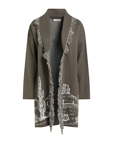 KONTATTO Cardigan Military green 100% Cotton