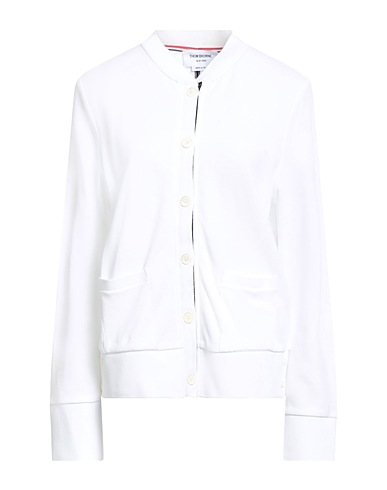 THOM BROWNE Cardigan White 100% Cotton