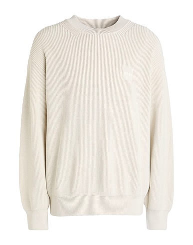 BOSS Pullover Avorio 100% Cotone