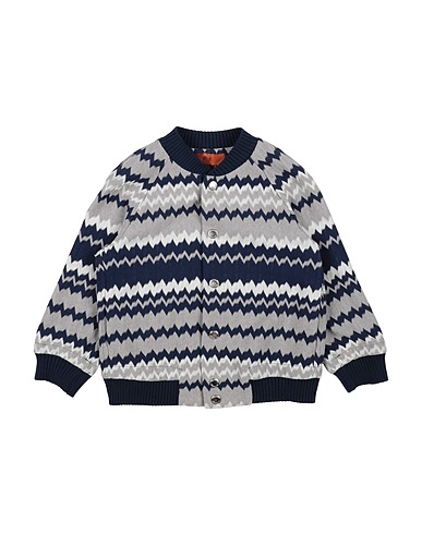 MISSONI KIDS Cardigan Grigio 43% Cotone, 43% Poliestere, 14% Viscosa, Poliammide, Elastan