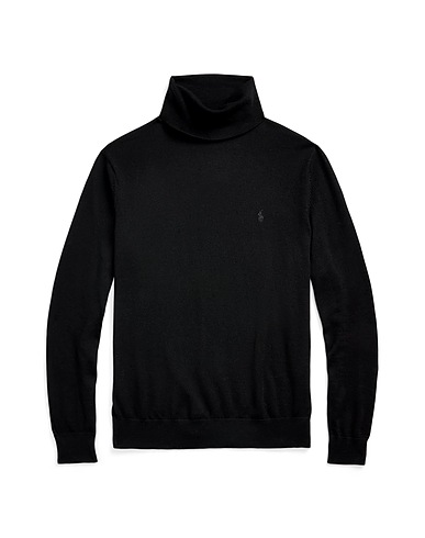 POLO RALPH LAUREN Polo neck WOOL TURTLENECK SWEATER
 Black 100% Wool