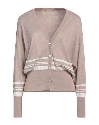 PUROTATTO Strickjacke Beige 70% Seide, 30% Kaschmir