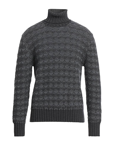 PIACENZA CASHMERE 1733 Polo neck Charcoal 100% Virgin Wool
