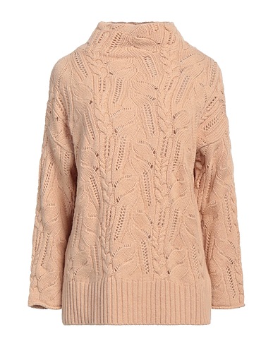 KANGRA Polo neck Camel 100% Merino Wool