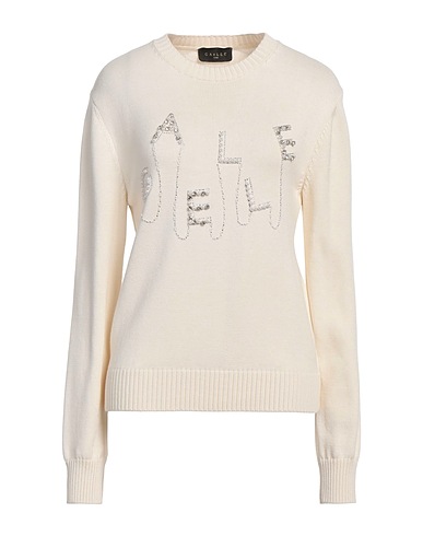 GAëLLE Paris Jumper Off white 50% Virgin Wool, 50% Acrylic