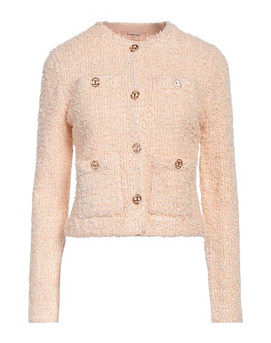 TWINSET Jacket Blush 46% Polyamide, 31% Polyester, 21% Acrylic, 2% Metallic Polyester, Cotton