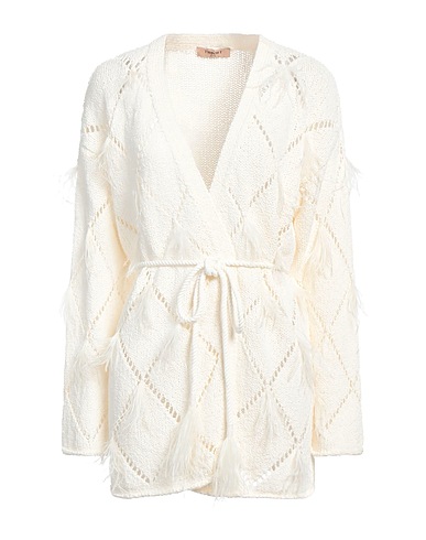 TWINSET Cardigan White 96% Cotton, 4% Polyamide