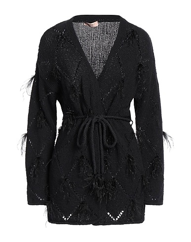 TWINSET Strickjacke Schwarz 96% Baumwolle, 4% Polyamid