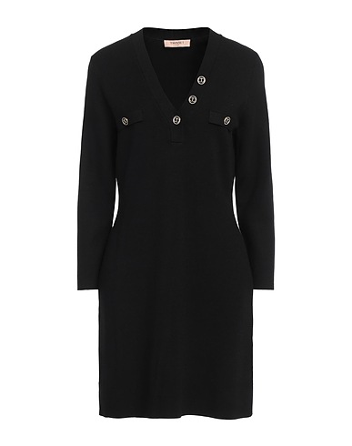 TWINSET Short dress Black 72% Viscose, 28% Polyester