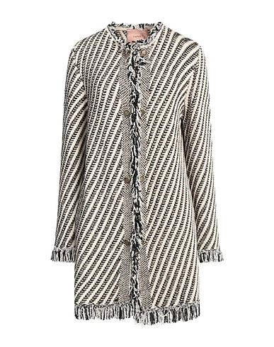 TWINSET Cardigan Cream 59% Cotton, 32% Viscose, 5% Polyester, 2% Polyamide, 2% Metallic Polyester