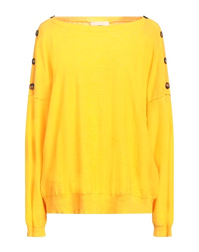 SOLOTRE Pullover Ringelblume 37% Baumwolle, 35% Leinen, 28% Polyamid