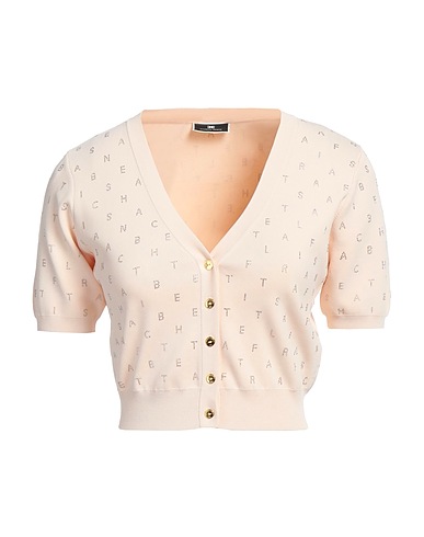 ELISABETTA FRANCHI Cardigan Cream 63% Viscose, 37% Polyamide, Glass