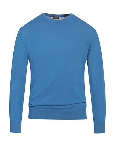 BLAUER. Jumper Light blue 100% Cotton
