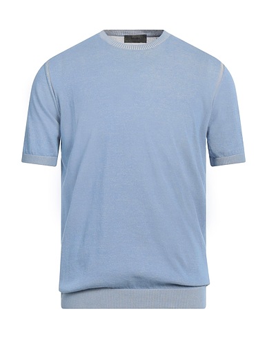 FERRANTE Jumper Light blue 100% Cotton