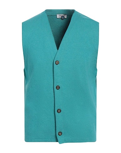 HERITAGE Cardigan Turchese 100% Cotone