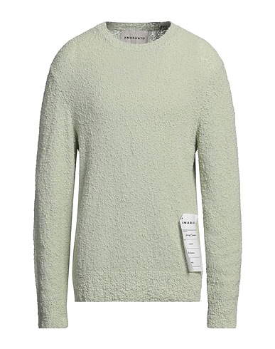 AMARANTO Sweater Light green 78% Cotton, 21% Polyamide, 1% Elastane