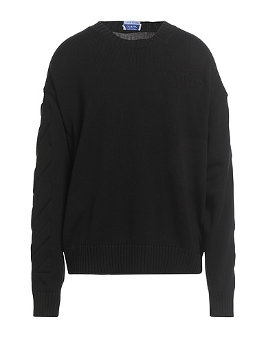 OFF-WHITE™ Pullover Schwarz 98% Baumwolle, 1% Polyamid, 1% Elastan