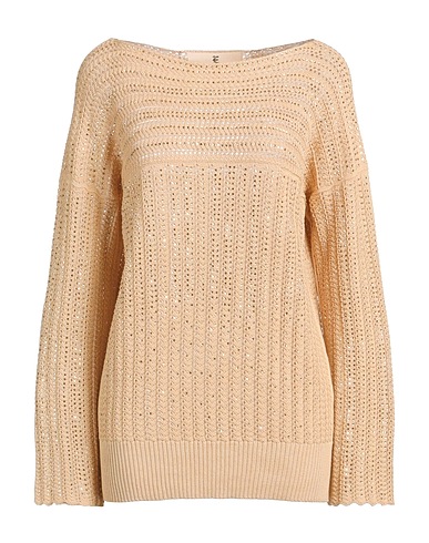 ERMANNO SCERVINO Jumper Sand 100% Cotton, Glass
