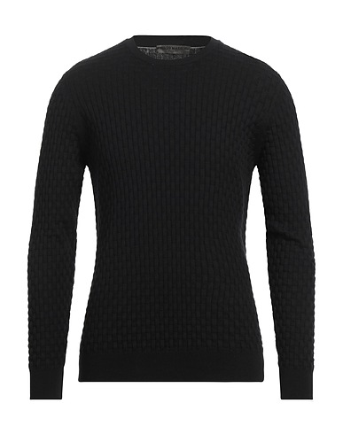 +39 MASQ Pullover Nero 100% Cotone