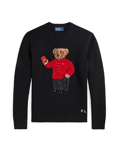 POLO RALPH LAUREN Sweater Lunar New Year Polo Bear Sweater
 Black 100% Wool
