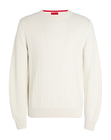 HUGO Jumper Off white 100% Cotton