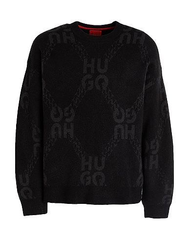 HUGO Pullover Nero 45% Acrilico, 28% Poliammide, 23% Lana, 4% Elastan