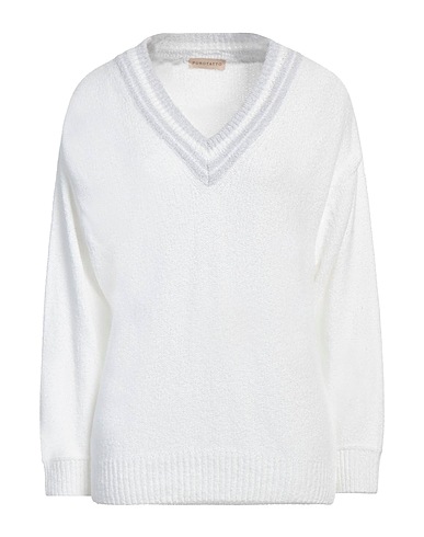 PUROTATTO Jumper White 65% Cotton, 35% Polyamide