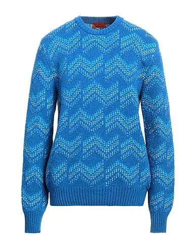 MISSONI Jumper Light blue 85% Cotton, 13% Polyamide, 2% Elastane