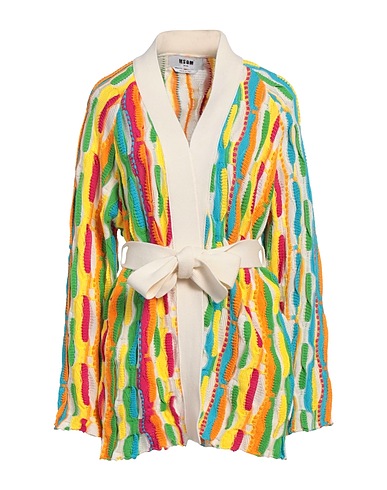 MSGM Cardigan Blanc 100% Coton