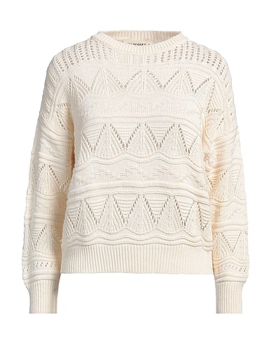 ROŸ ROGER'S Pullover Elfenbein 100% Baumwolle