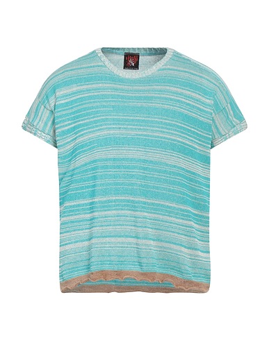 VITELLI Pullover Turchese Viscosa, Lino, Cotone, Poliestere