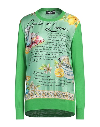 DOLCE&GABBANA Jumper Green 100% Silk