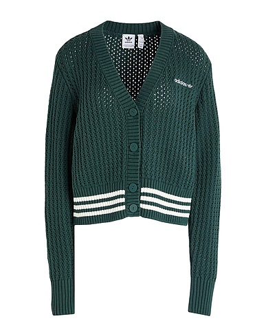 ADIDAS ORIGINALS Strickjacke CARDIGAN
 Dunkelgrün 60% Baumwolle, 40% Acryl