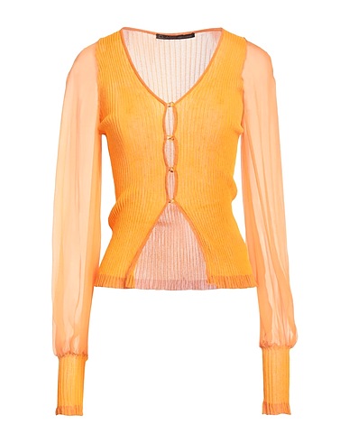 ROBERTO CAVALLI Cardigan Orange 75% Viscose, 15% Polyamide, 10% Ramie, Silk