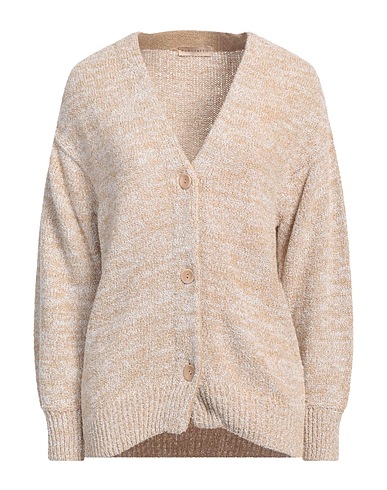 PUROTATTO Cardigan Beige 65% Cotton, 35% Polyamide