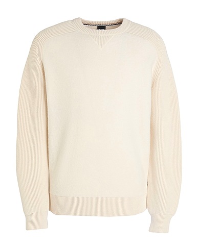 BOSS Sweater Ivory 70% Cotton, 30% Virgin Wool