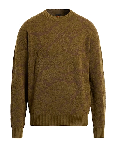 BOSS Sweater Military green 49% Polyamide, 48% Wool, 3% Elastane