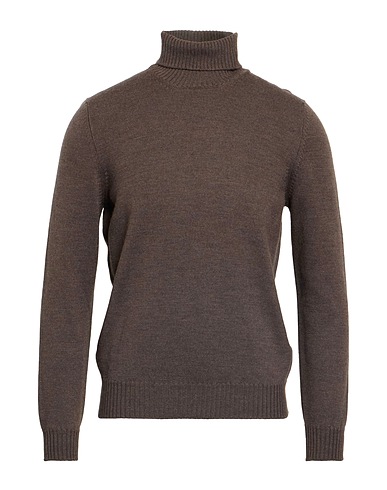 GRAN SASSO Polo neck Dark brown 100% Virgin Wool