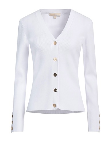 MICHAEL MICHAEL KORS Cardigan White 63% Recycled viscose, 20% Nylon, 14% Polychloride, 3% Elastane
