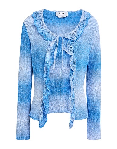MSGM Cardigan Azure 88% Cotton, 12% Polyamide