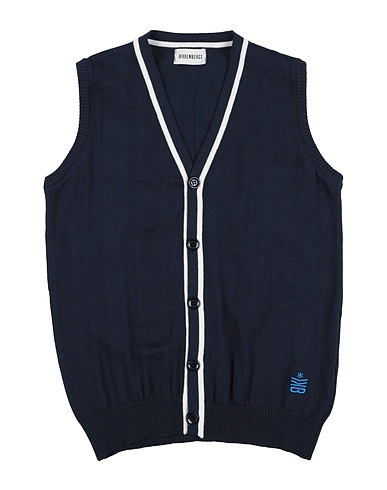 BIKKEMBERGS Cardigan Midnight blue 100% Cotton
