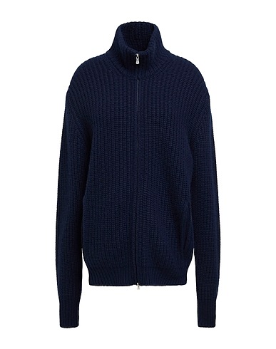 MIKE SHAY Cardigan Blu 100% Cachemire