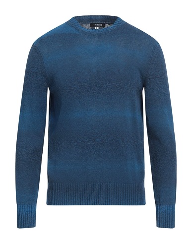 MASQ Pullover Blu 75% Lino, 25% Cotone